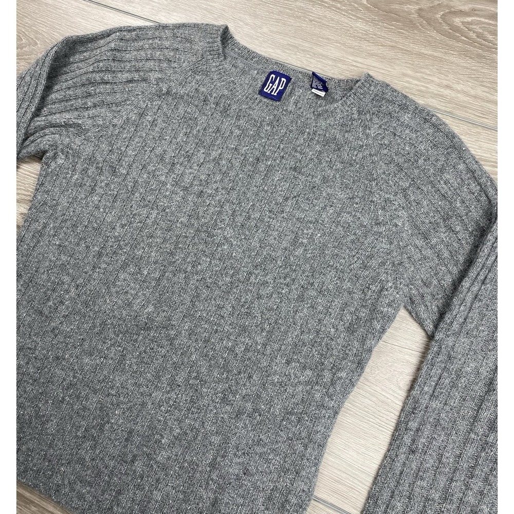Gap‎ Women's Vintage Lambswool Angora Rabbit Sweater Grey Size Large
